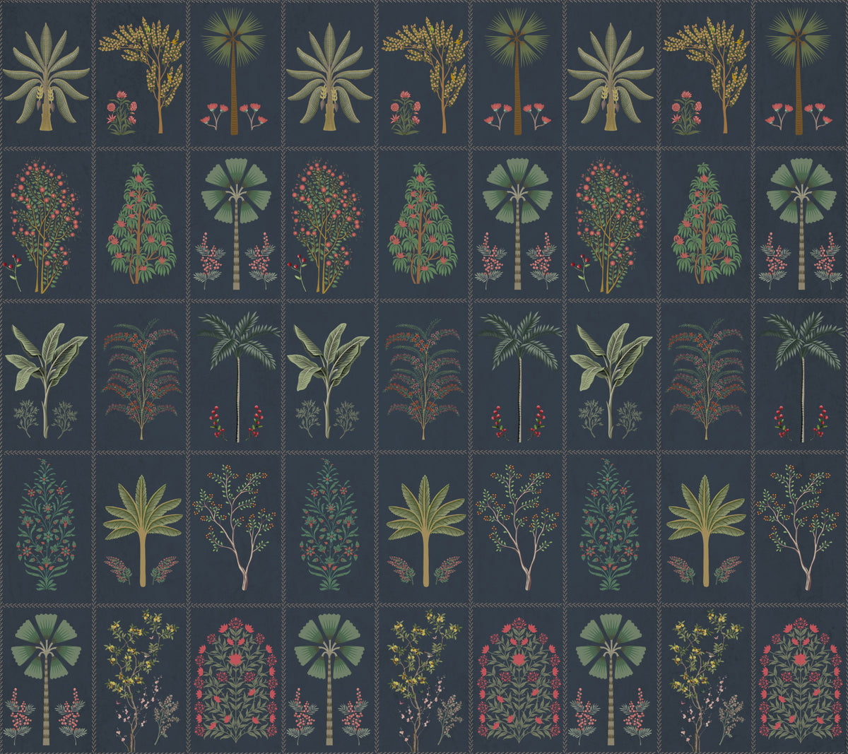Exotic Grove Tiles Wall Mural