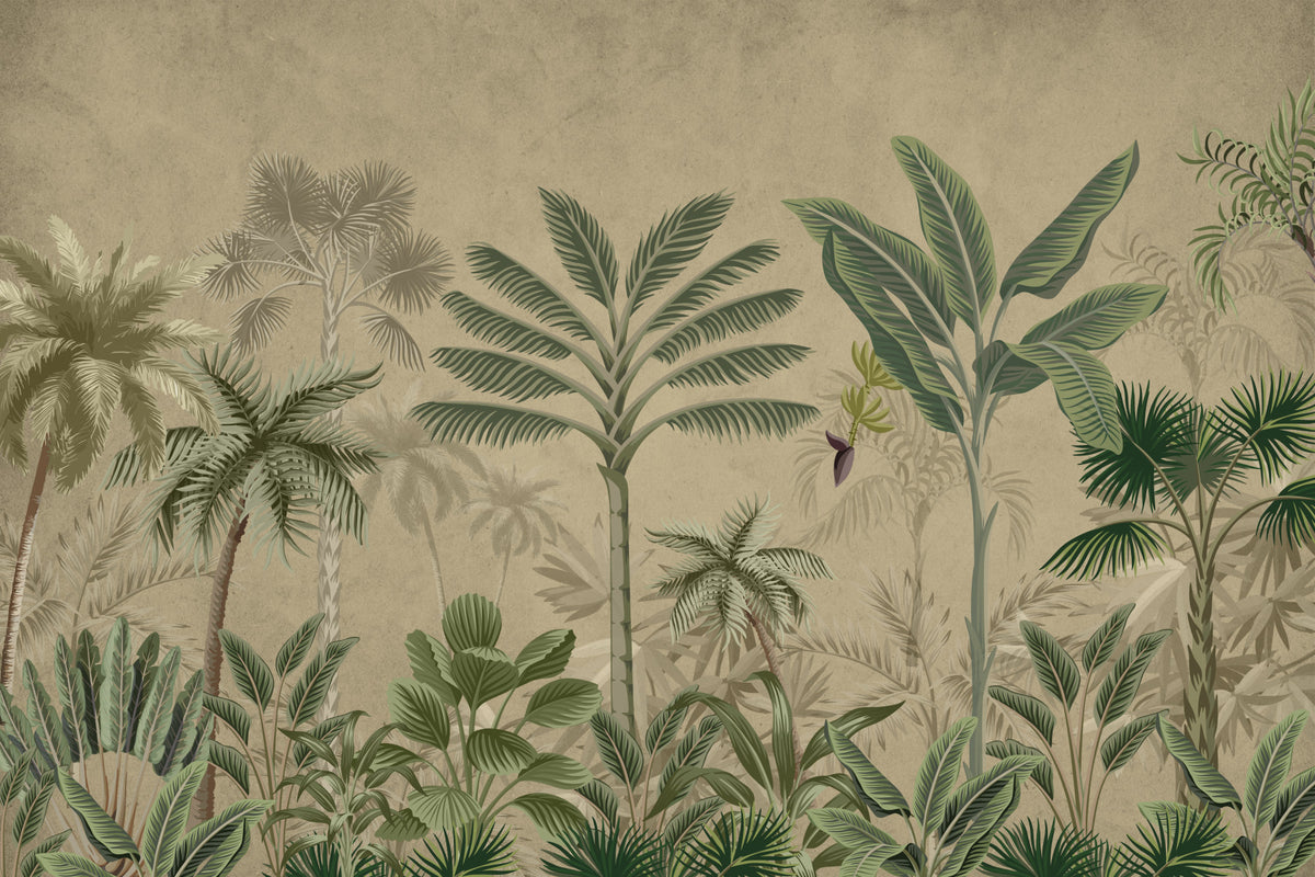 Palm Grove Wall Mural in your room — zoomed