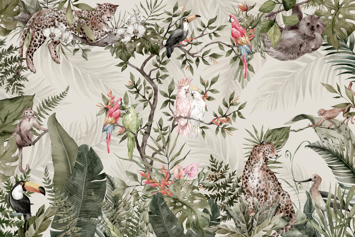Exotic Canopy Wall Mural in your room — zoomed