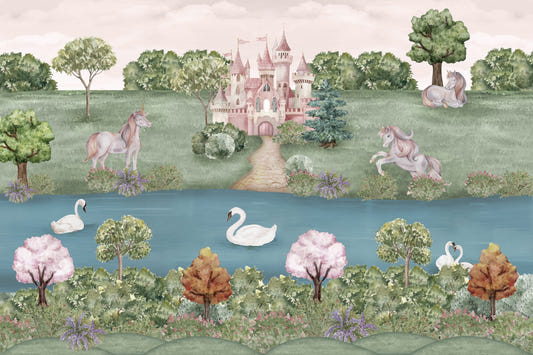 Fresque murale Château de Licorne Dreamland