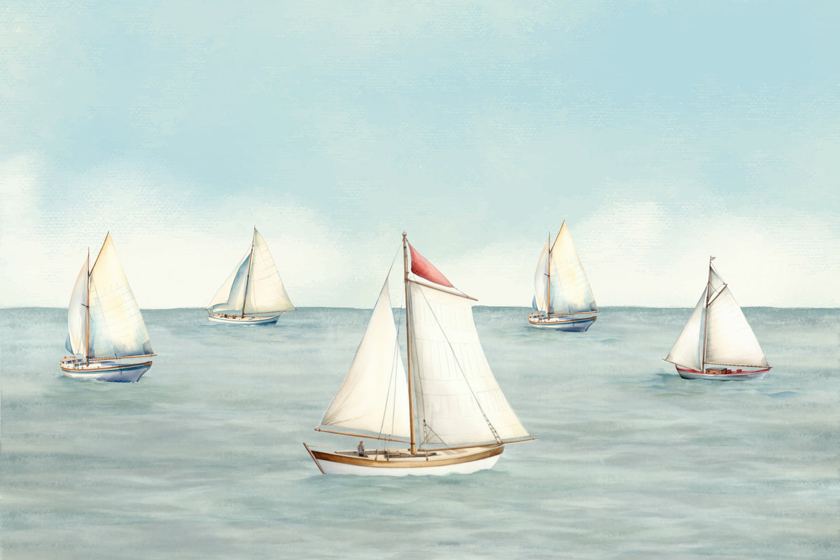 Sailing Dreams Wall Mural in your room — zoomed