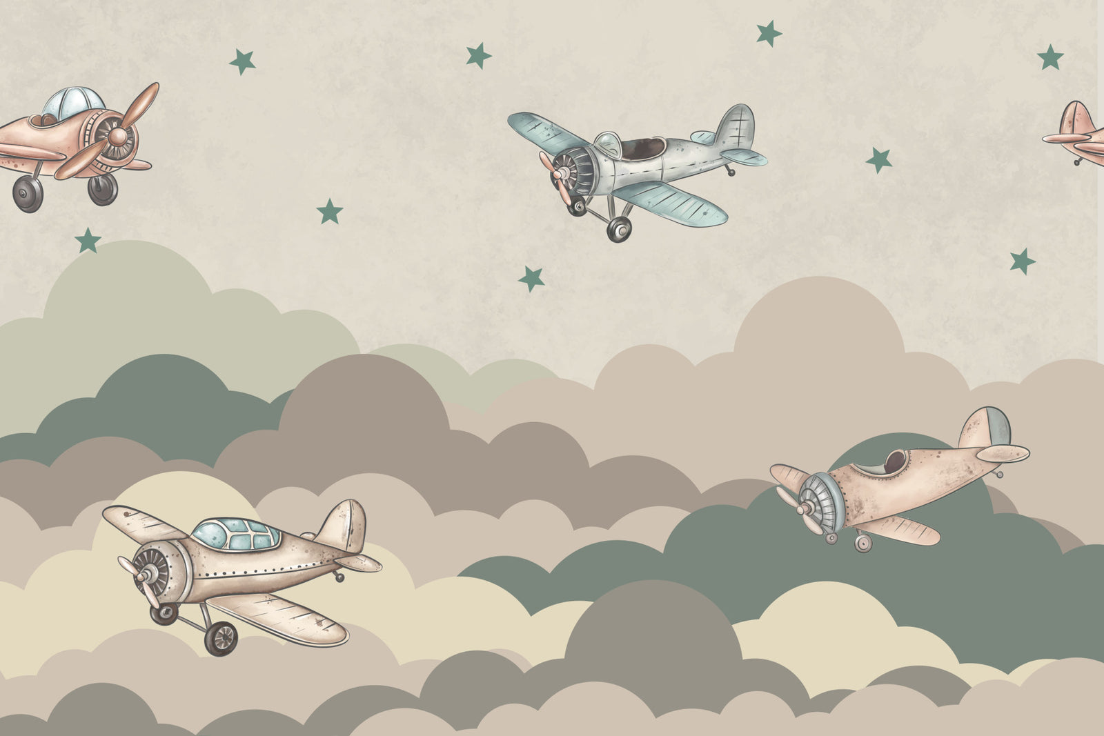 Vintage Aviation Dream Wall Mural