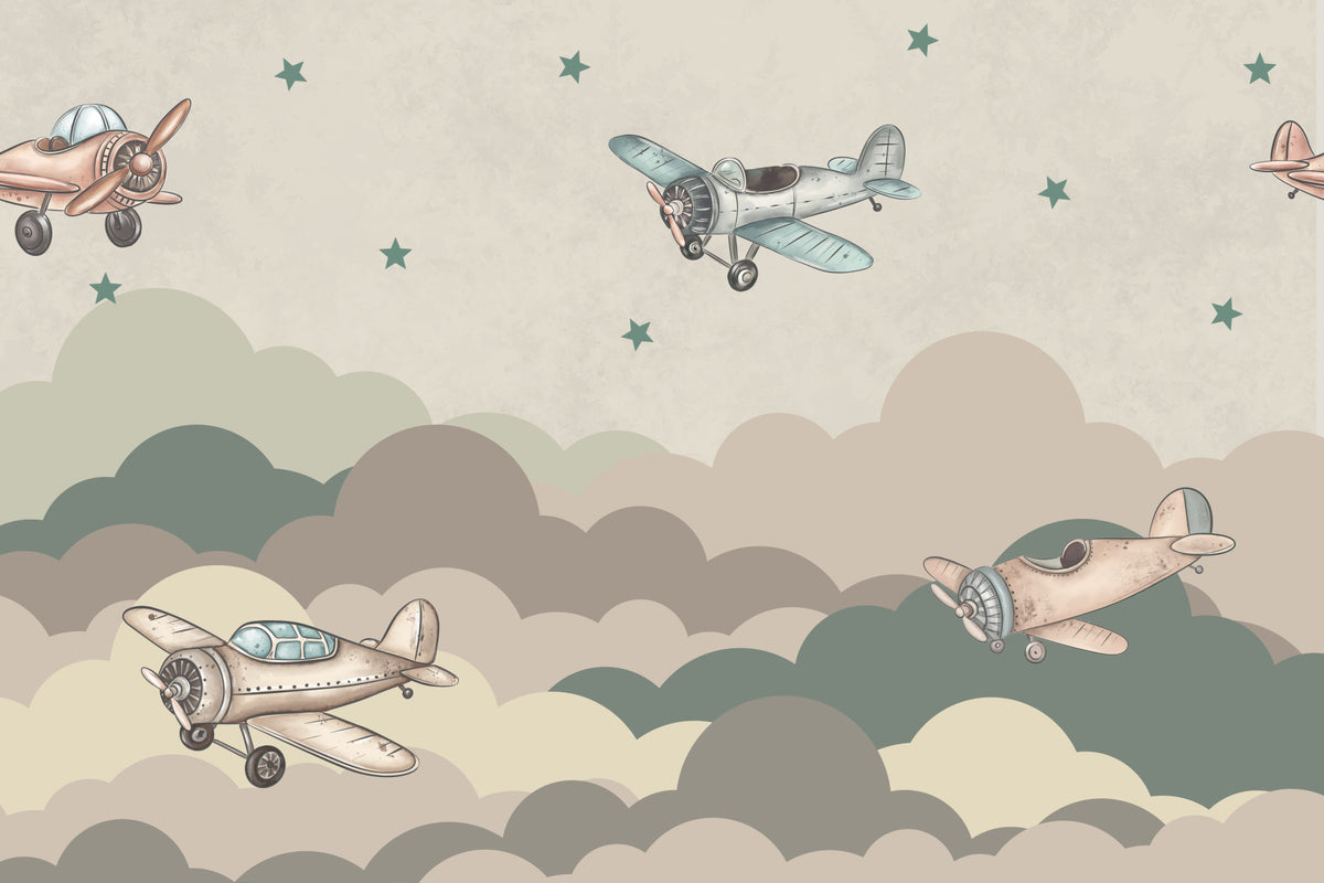 Vintage Aviation Dream Wall Mural