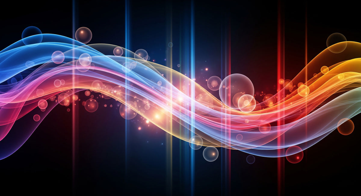 Fresque murale Vagues Lumineuses in your room — zoomed