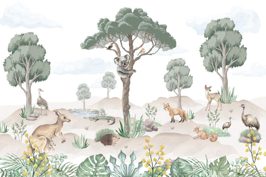 Aussie Wildlife Haven Wall Mural