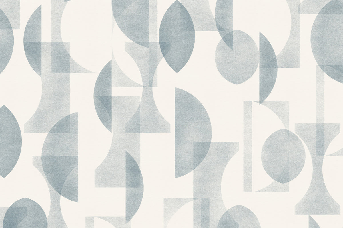 Geometrica Blue Wall Mural in your room