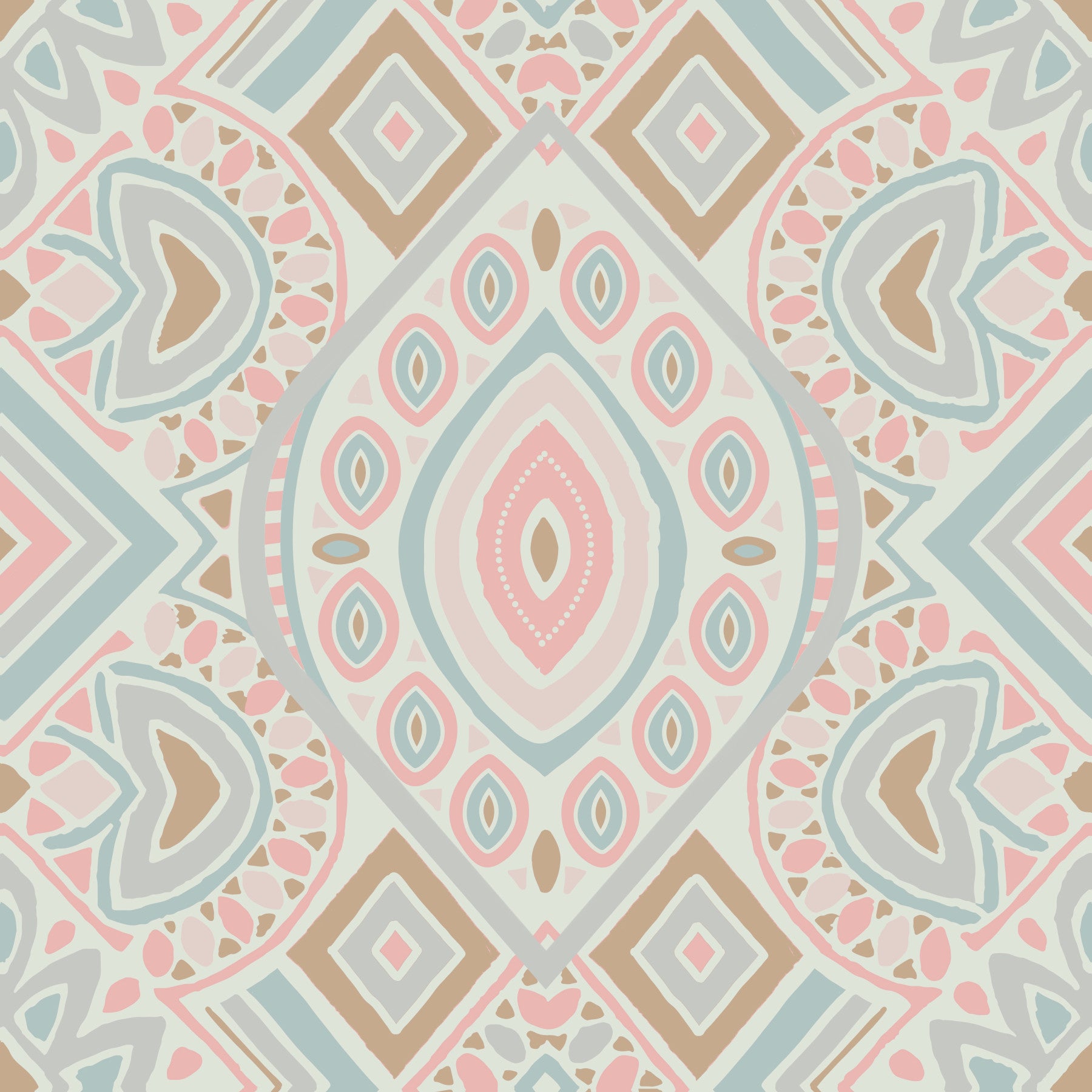 Geometric Boho Aztec Pattern Pastel ⁠⁠