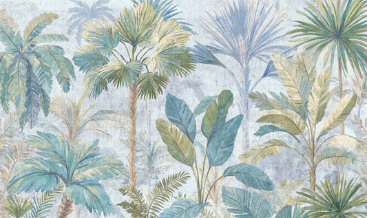 Azure Palms Daylight Wall Mural