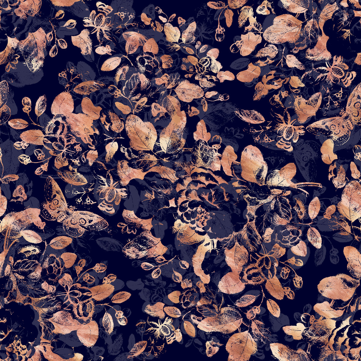 Papier peint Botanique Noir in your room — zoomed
