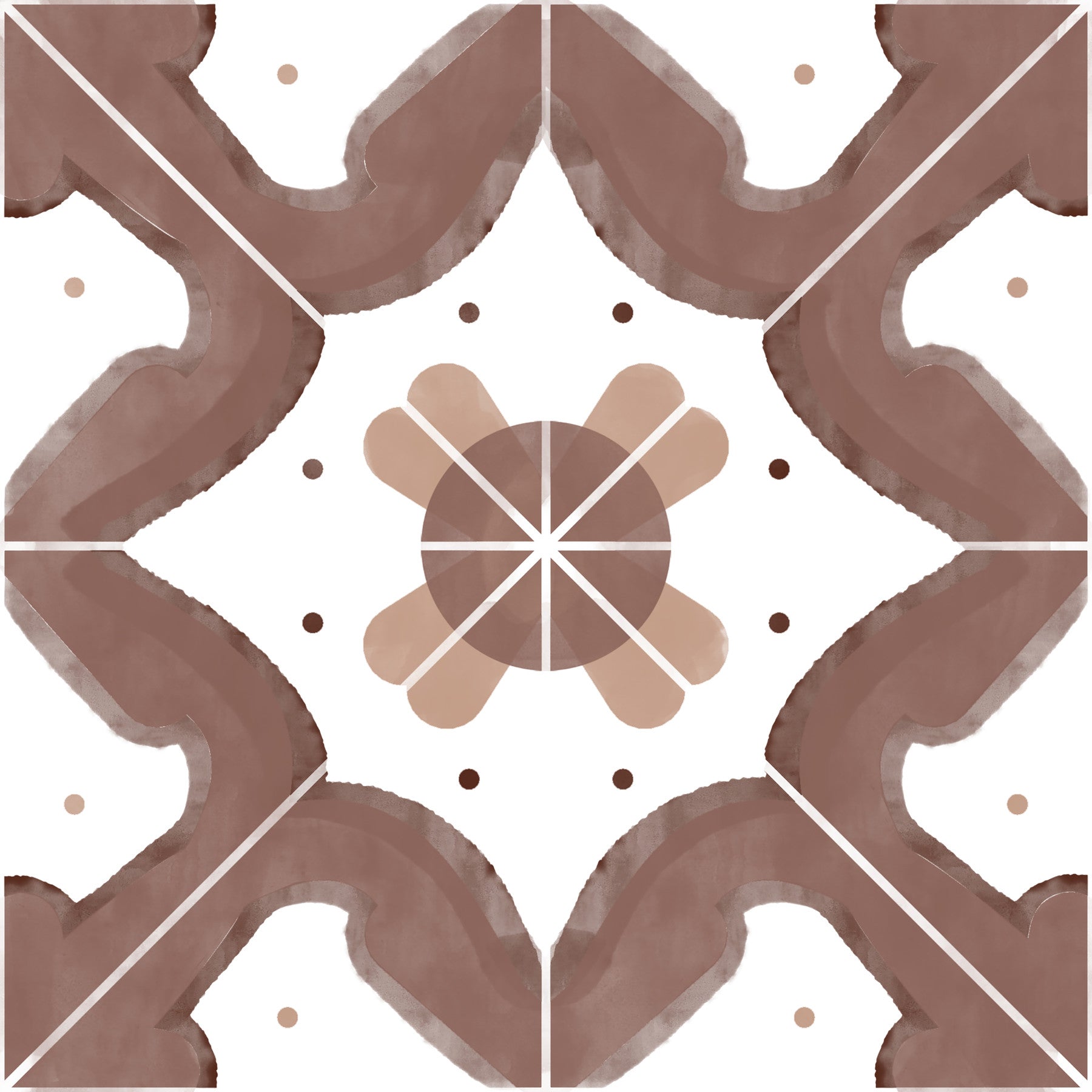Papier peint carreaux de cuisine en terre cuite classique⁠ in your room — zoomed