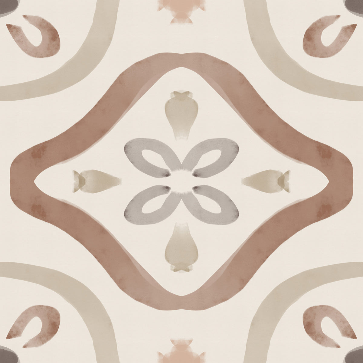 Classic Italian Decor Earthy Wallpaper⁠ in your room — zoomed