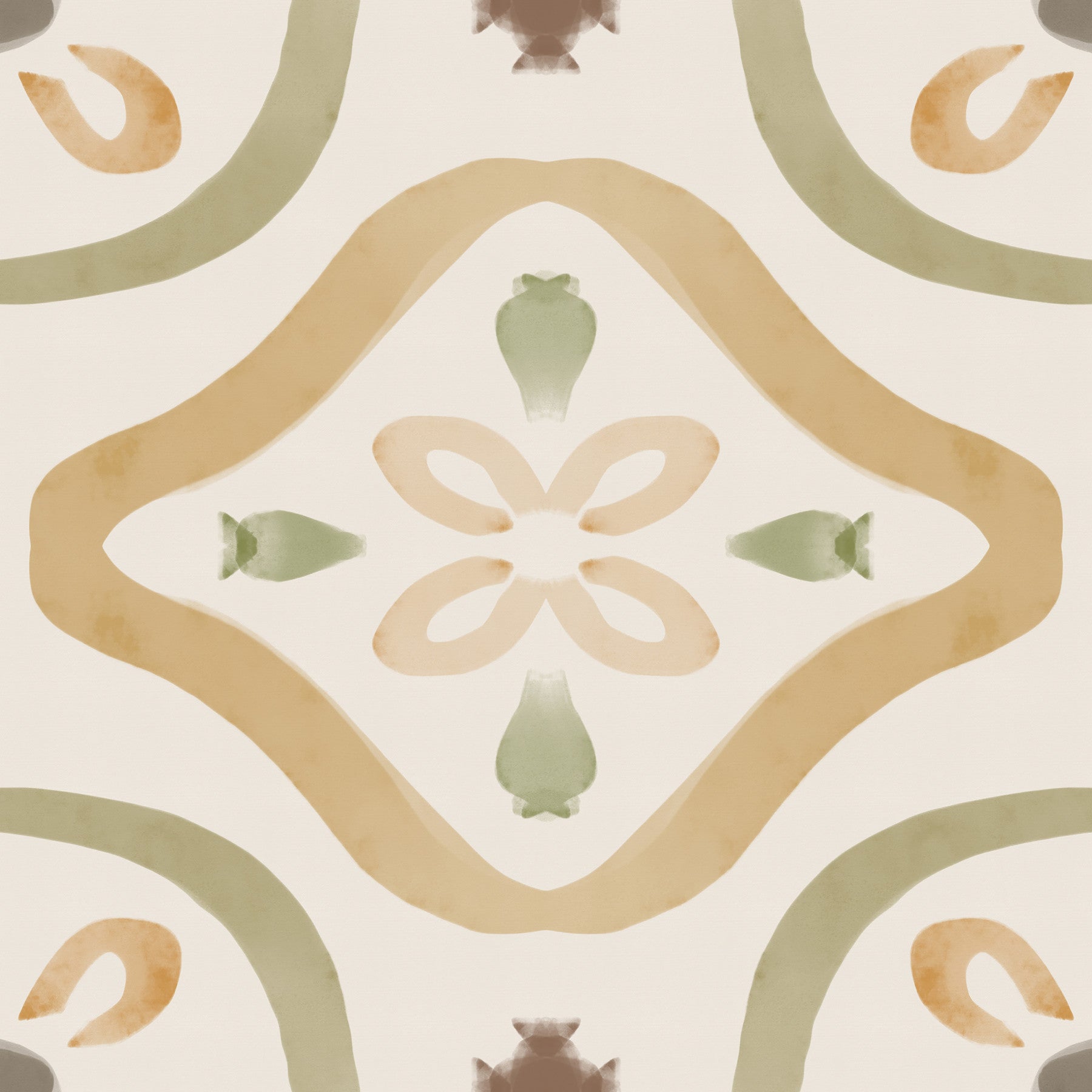 Classic Italian Decor Muted Wallpaper⁠ in your room — zoomed