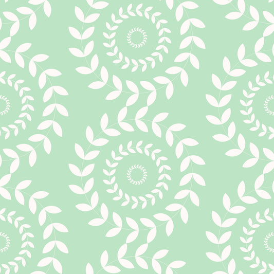 Subtle Geometric Botanical Ornament Wallpaper⁠