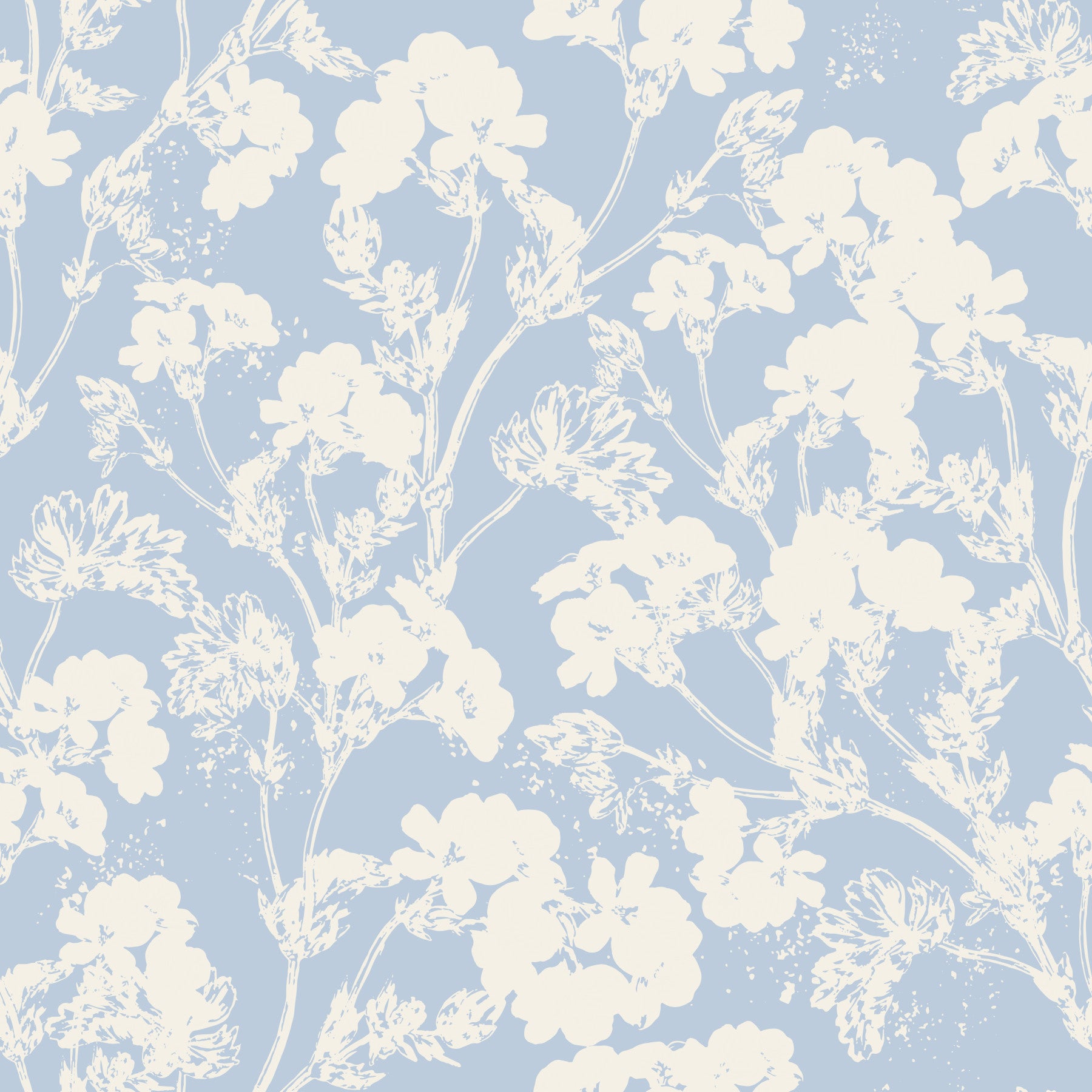 White Blooming Flowers Wallpaper⁠ in your room — zoomed