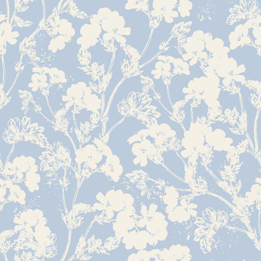 Papier peint Fleurs blanches en fleurs