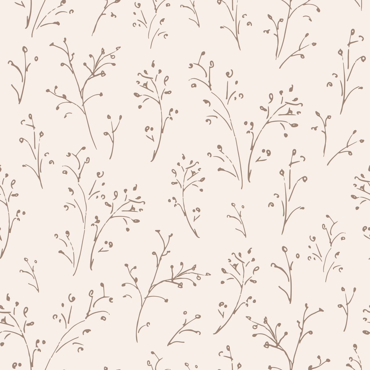 Sketched Twigs Wallpaper⁠