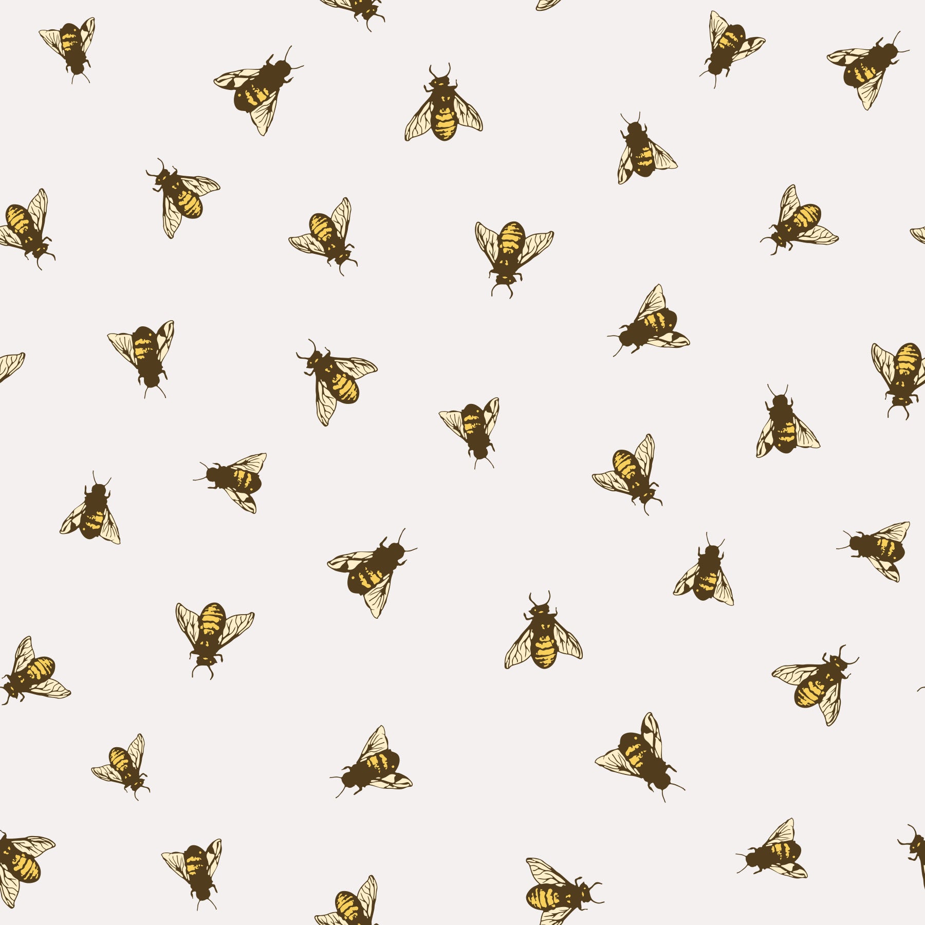Papier peint abeilles dessinées à la main⁠ in your room — zoomed