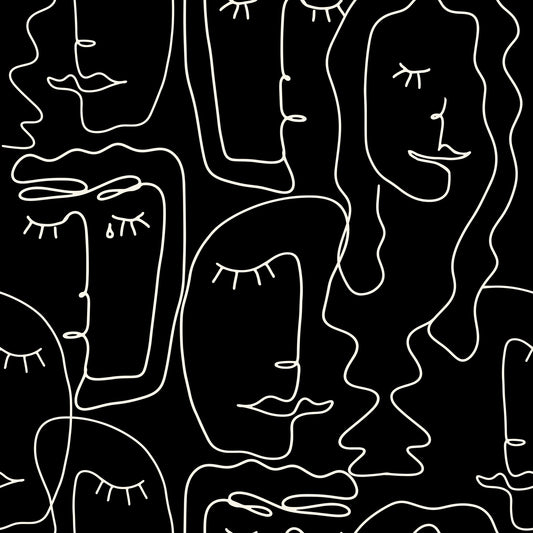 Outline Faces Wallpaper‚Å†