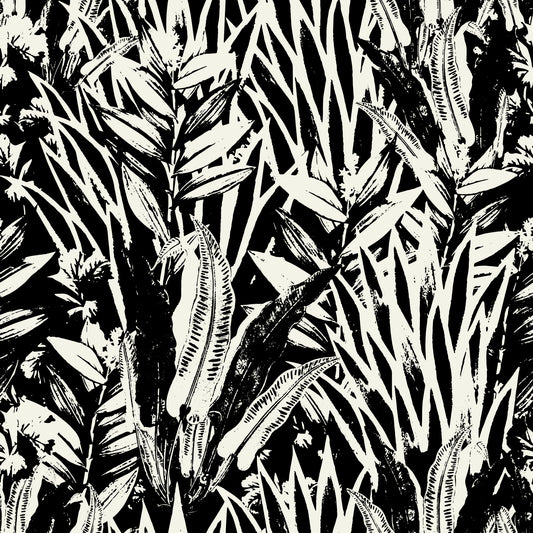 Monochrome Leaves Wallpaper‚Å†