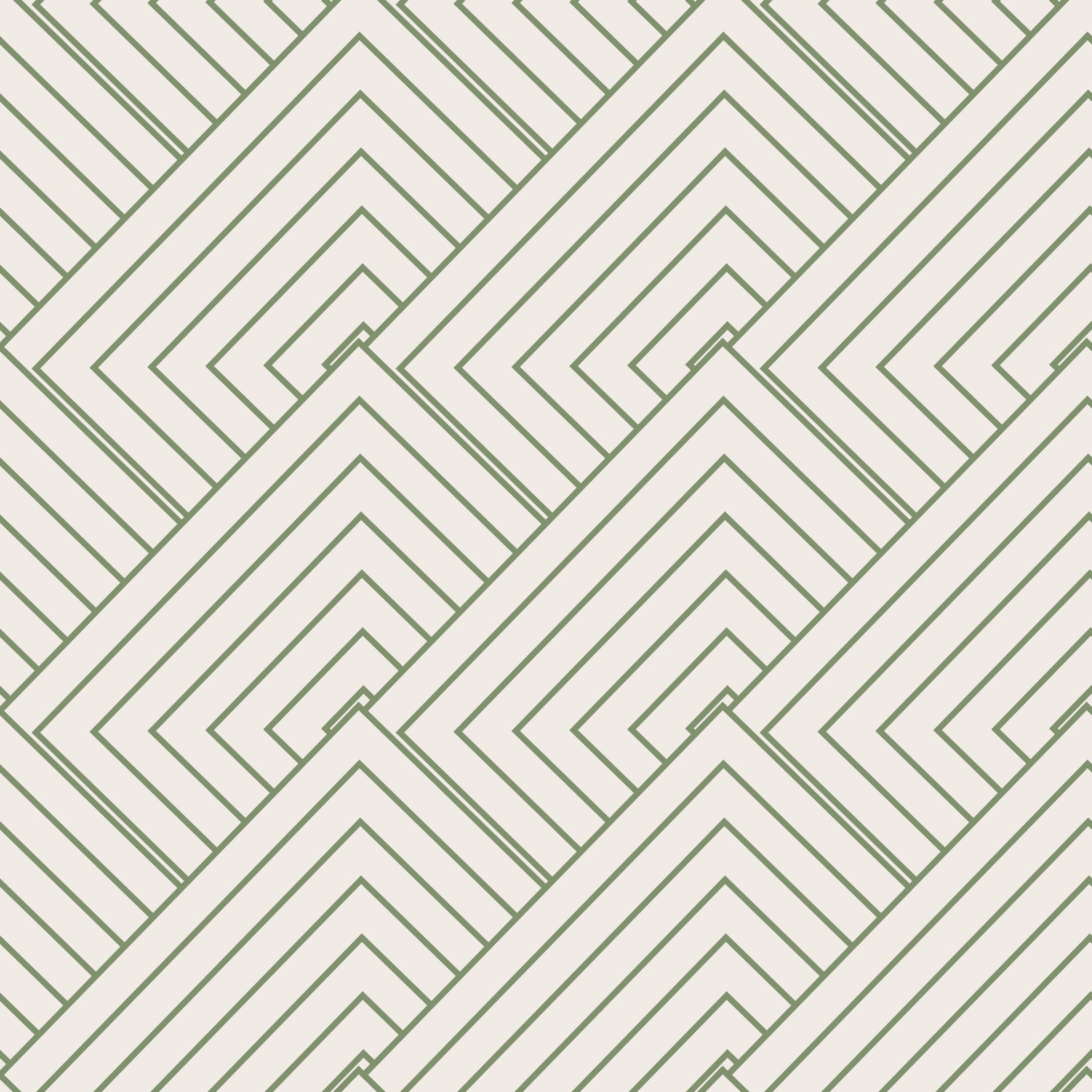 Papier peint géométrique olive