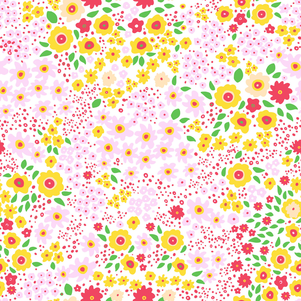 Vector Tiny Flowers Wallpaper⁠ in your room — zoomed