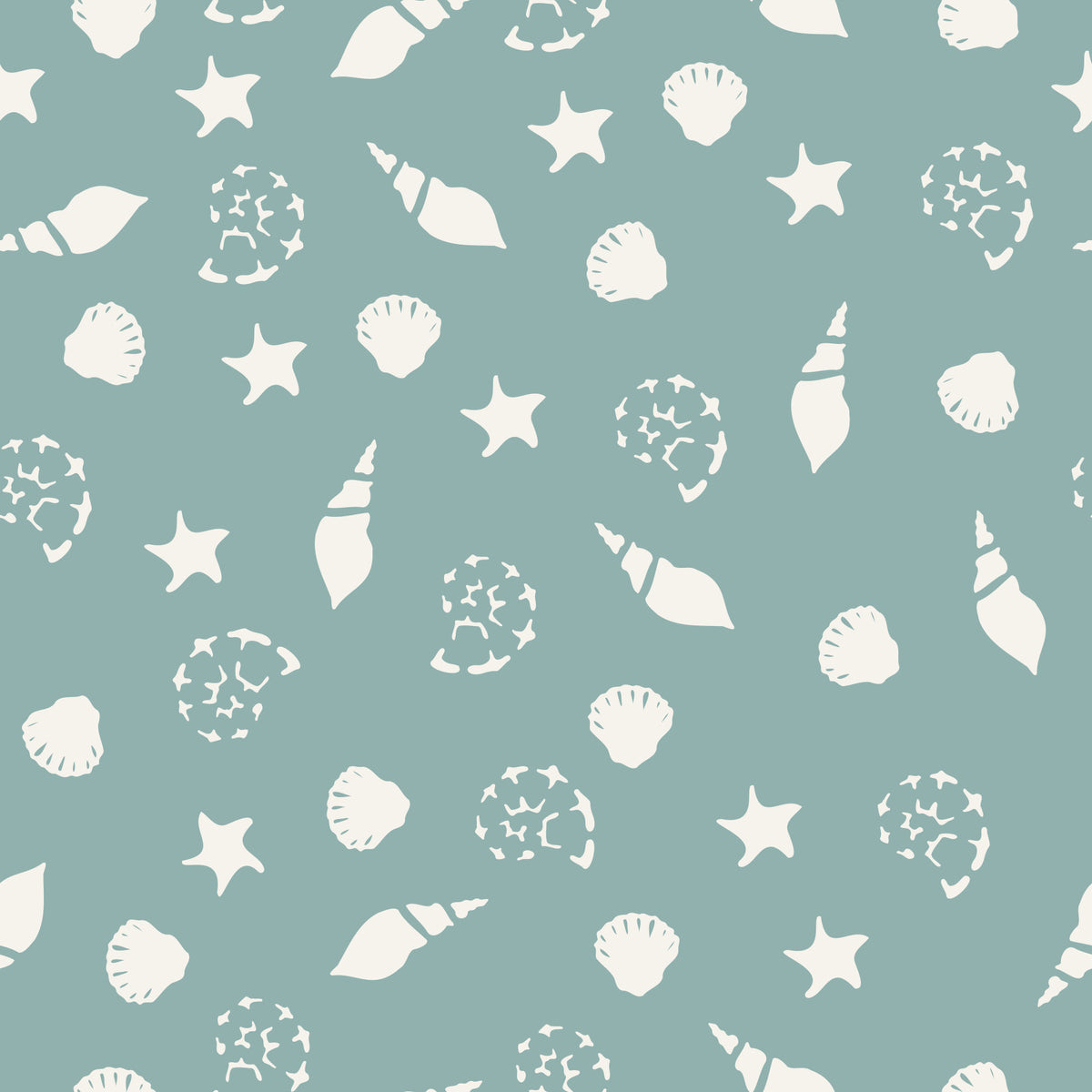 Sea Shells Pastel Wallpaper⁠ in your room — zoomed