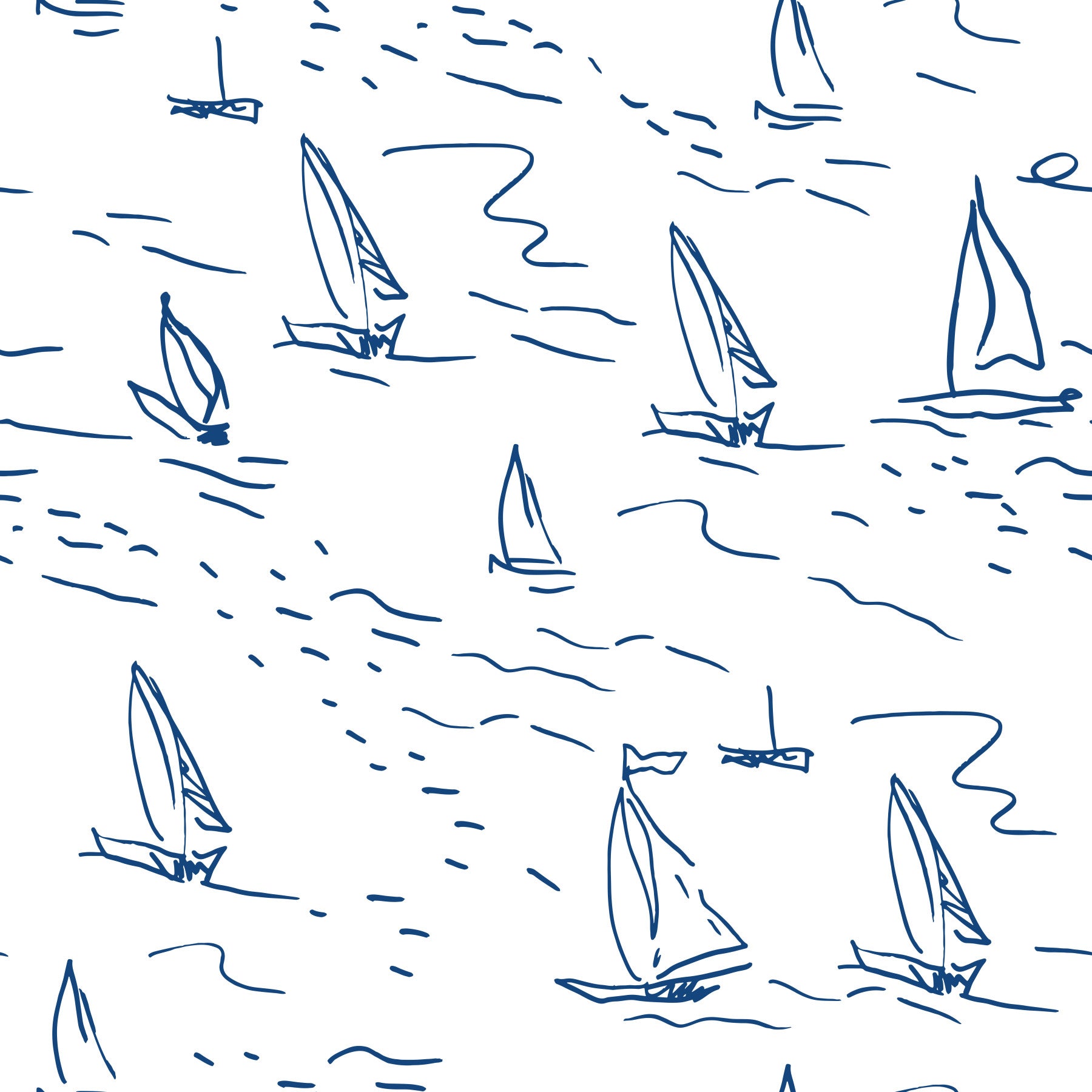 Sketched Sailboats Wallpaper‚Å†