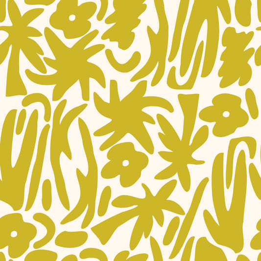 Papier peint été jaune