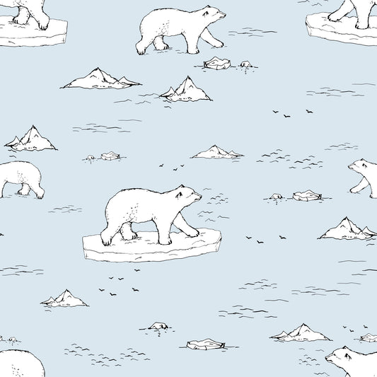 Hand-drawn Polar Bears Wallpaper‚Å†