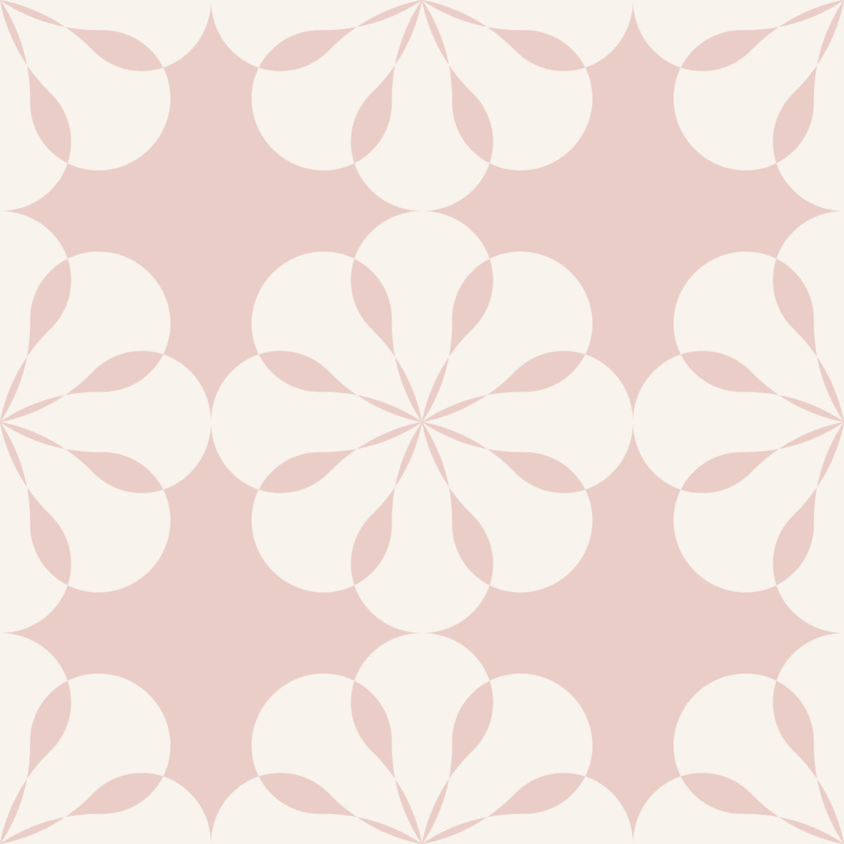 Geometric Flower Cutouts Wallpaper⁠ in your room — zoomed