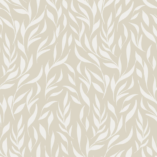 Beige Foliage Wallpaper‚Å†