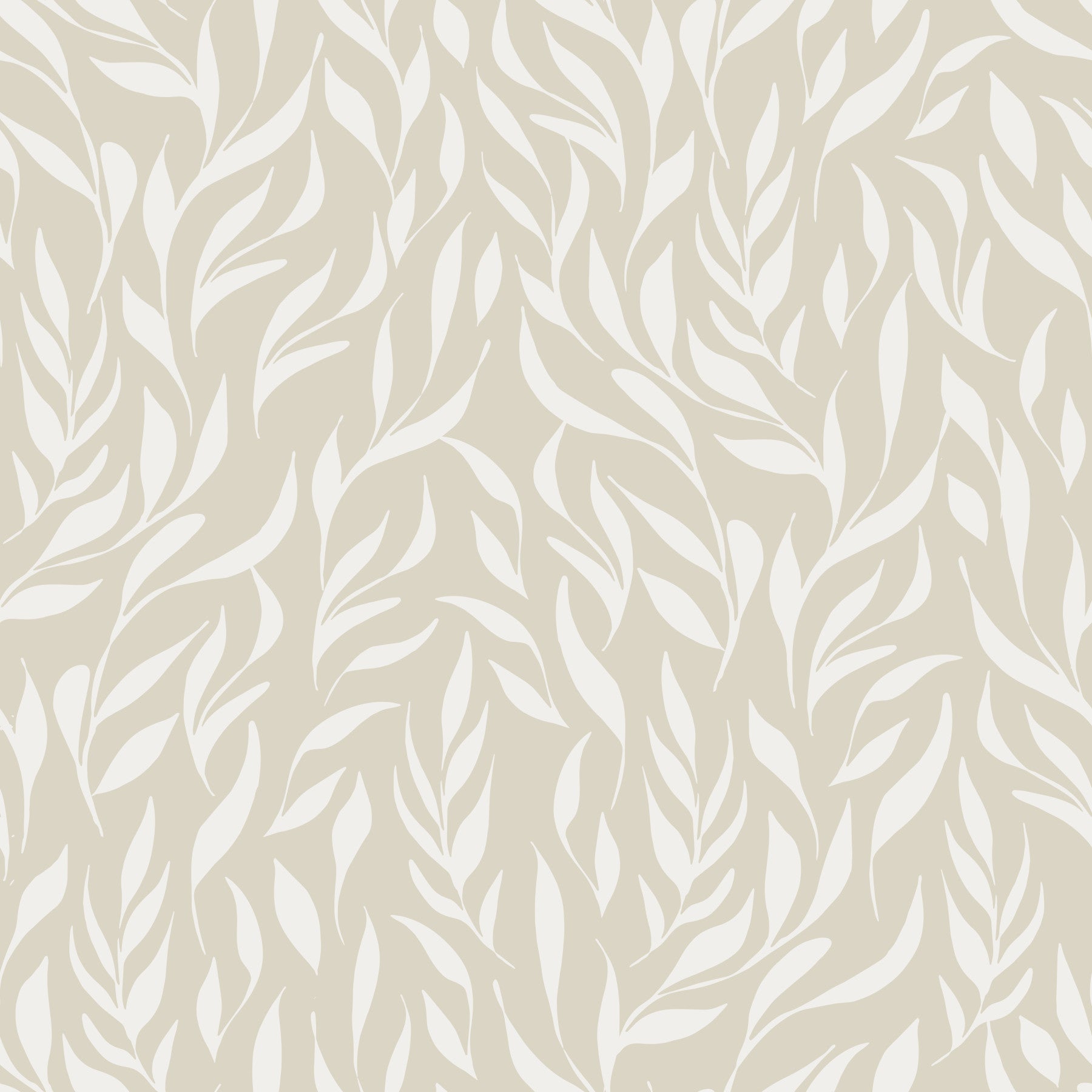 Beige Foliage Wallpaper⁠