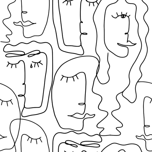 Papier peint Visages artistiques