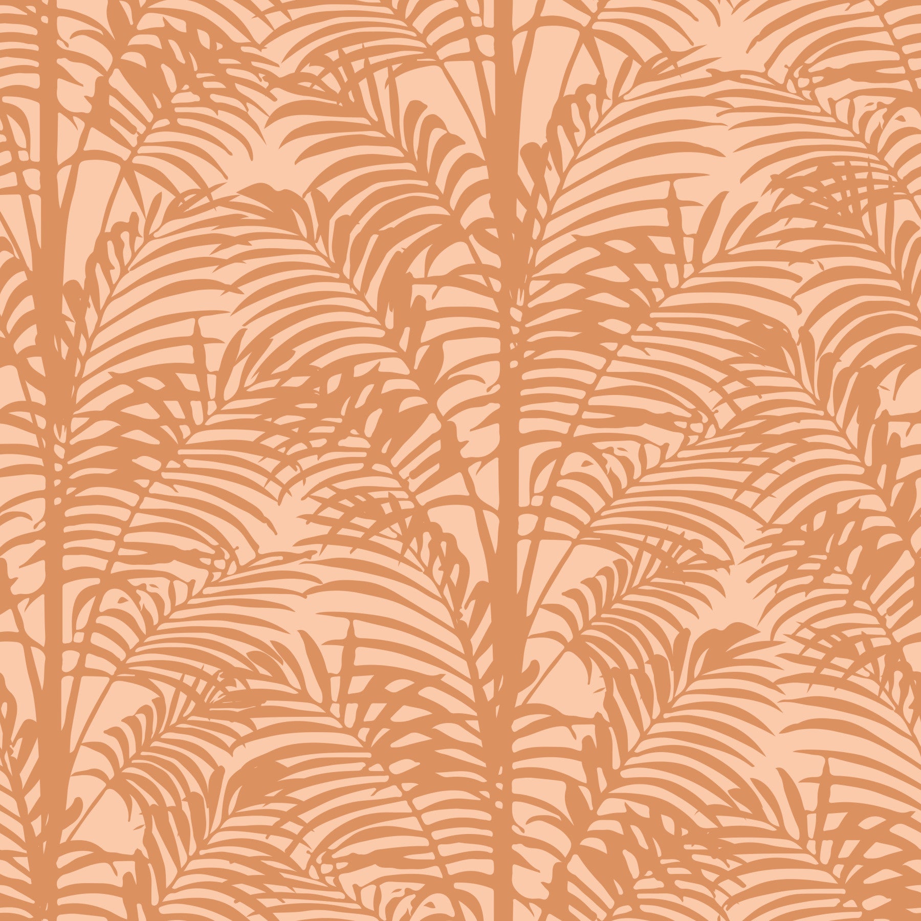 Orange Palm Shapes Wallpaper⁠ in your room — zoomed