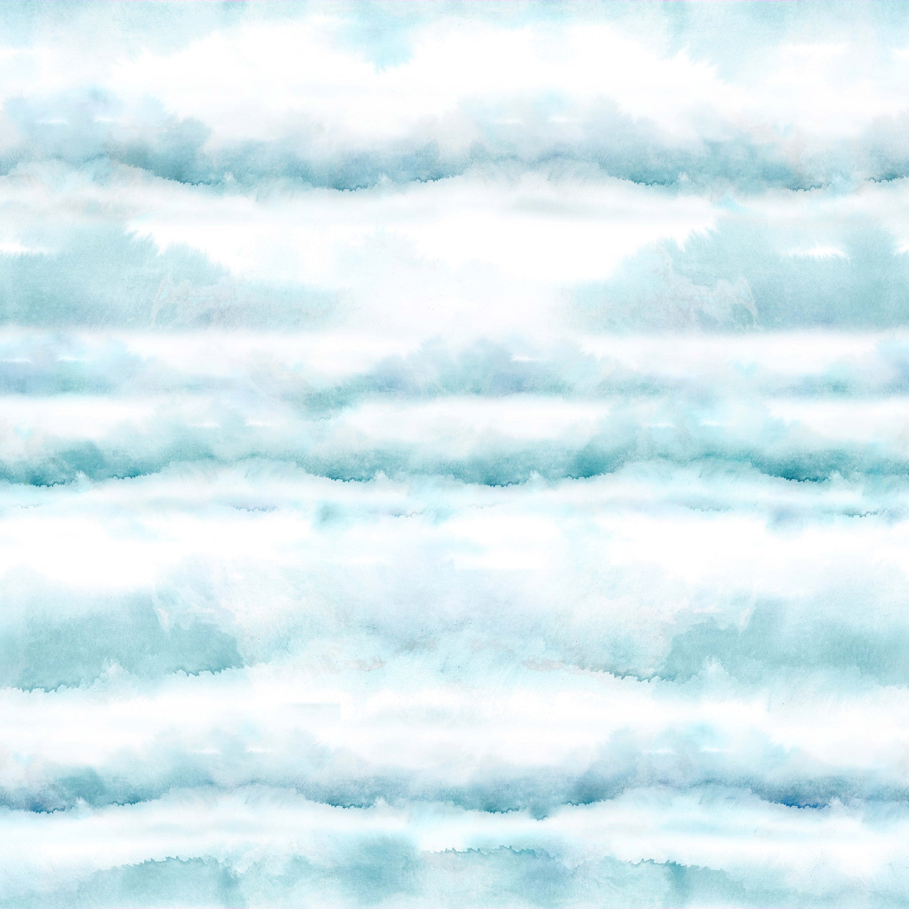 Papier peint nuages aquarelle bleus