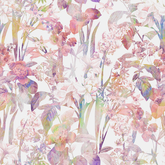 Papier peint décoratif fleurs bohèmes