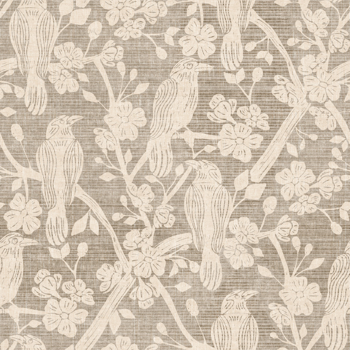 Blossom & Crow Beige & Ivory Wallpaper‚Å† in your room — zoomed