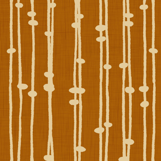 Boho Jewel Tone Stripes Retro Terracotta  Wallpaper⁠
