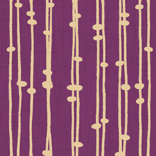 Boho Jewel Tone Stripes Retro Purple Wallpaper⁠