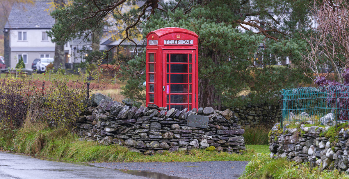 English Calling Box Wall Mural in your room — zoomed