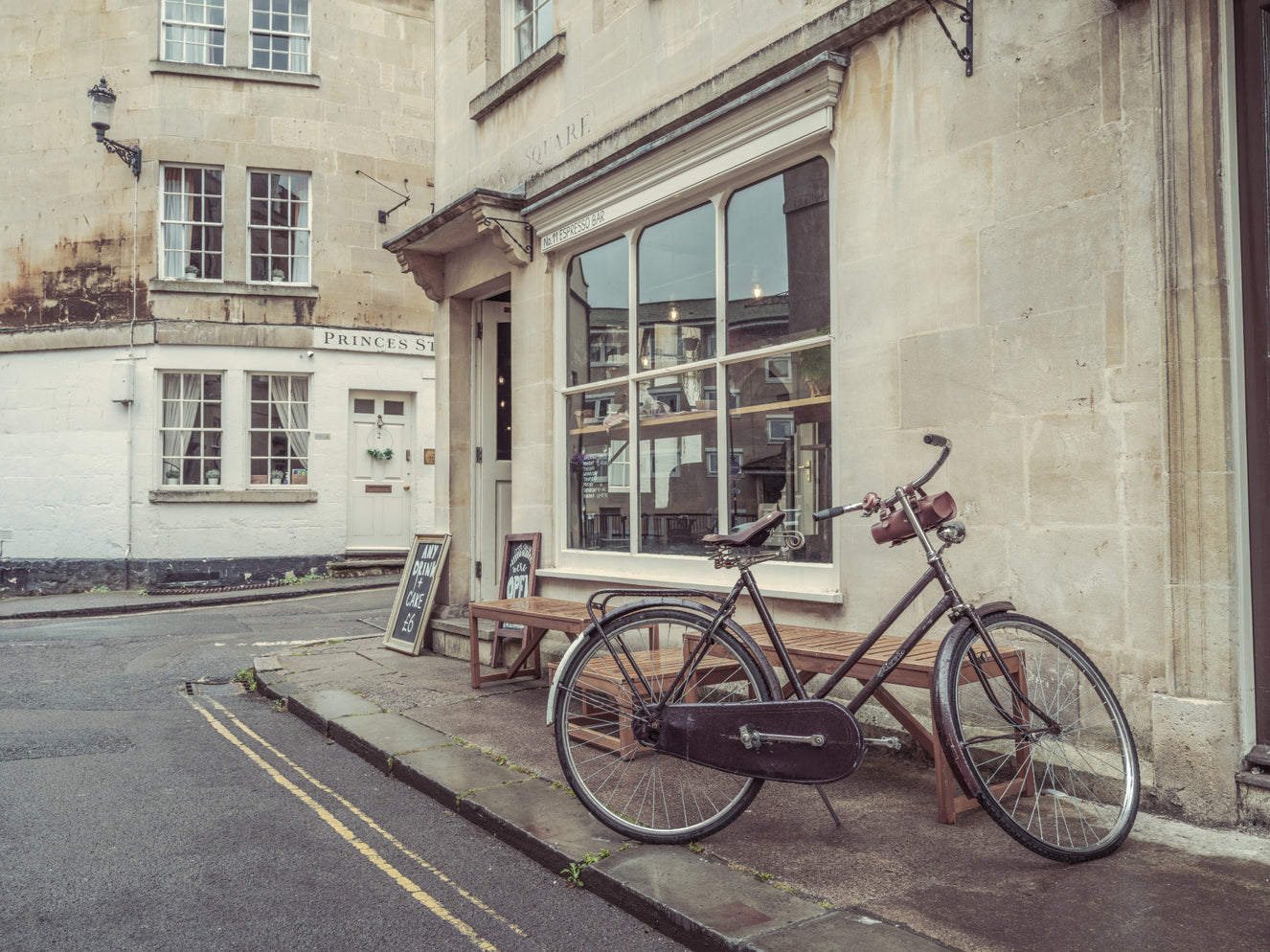 Bath's Bicycle Stroll Wall Mural