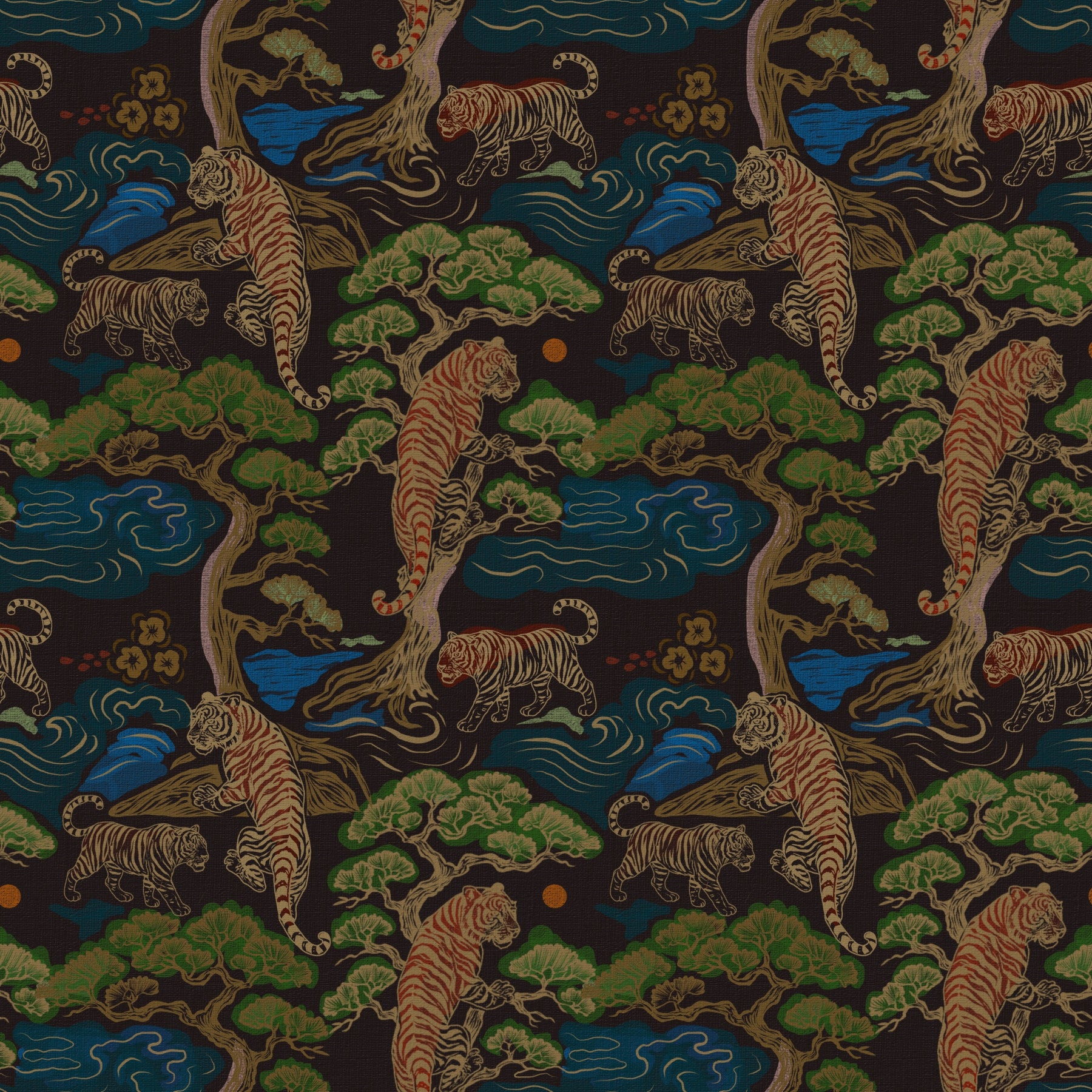 Whispers of the Tiger Grove Wallpaper⁠