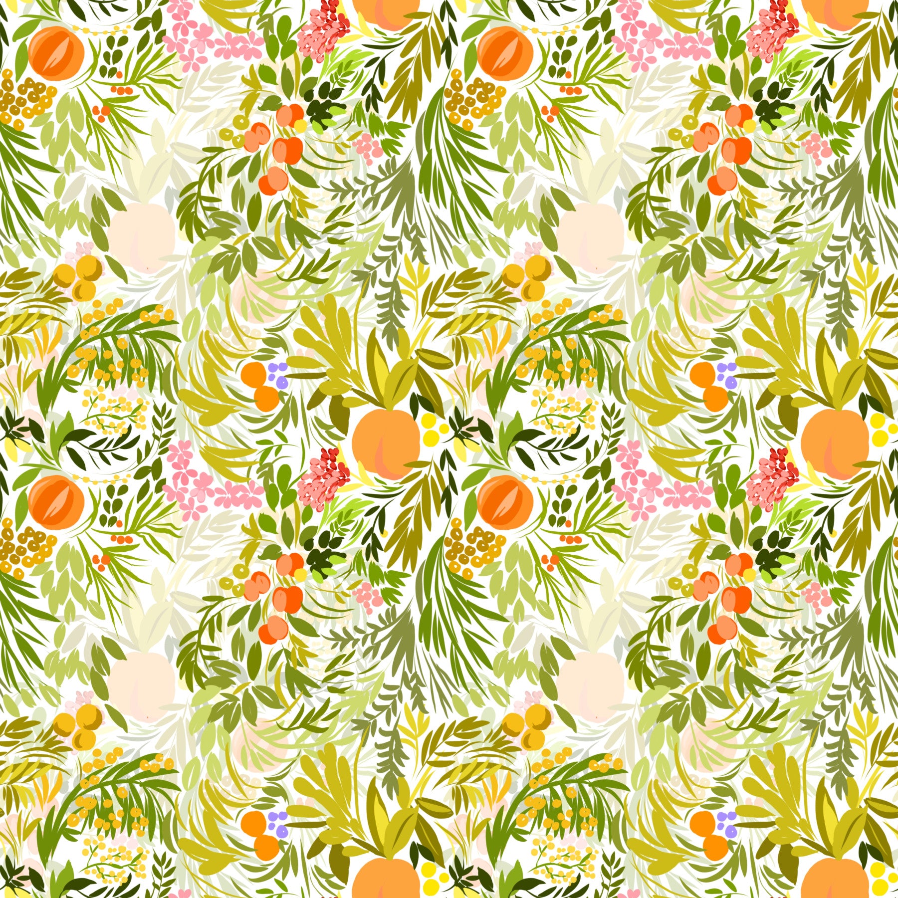 Citrus Bloom Wallpaper⁠ in your room — zoomed