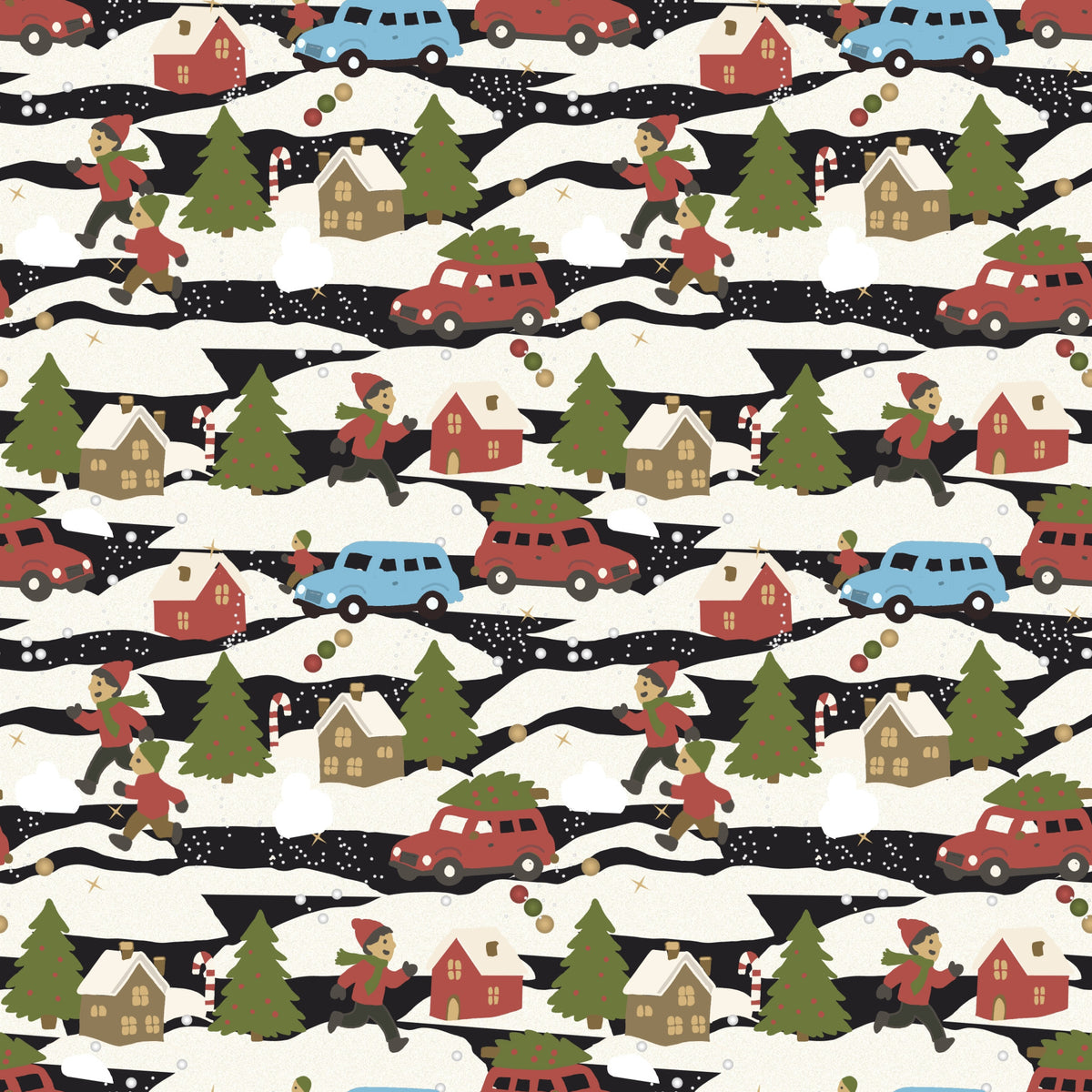Snowy Town Adventure Wallpaper⁠ in your room — zoomed
