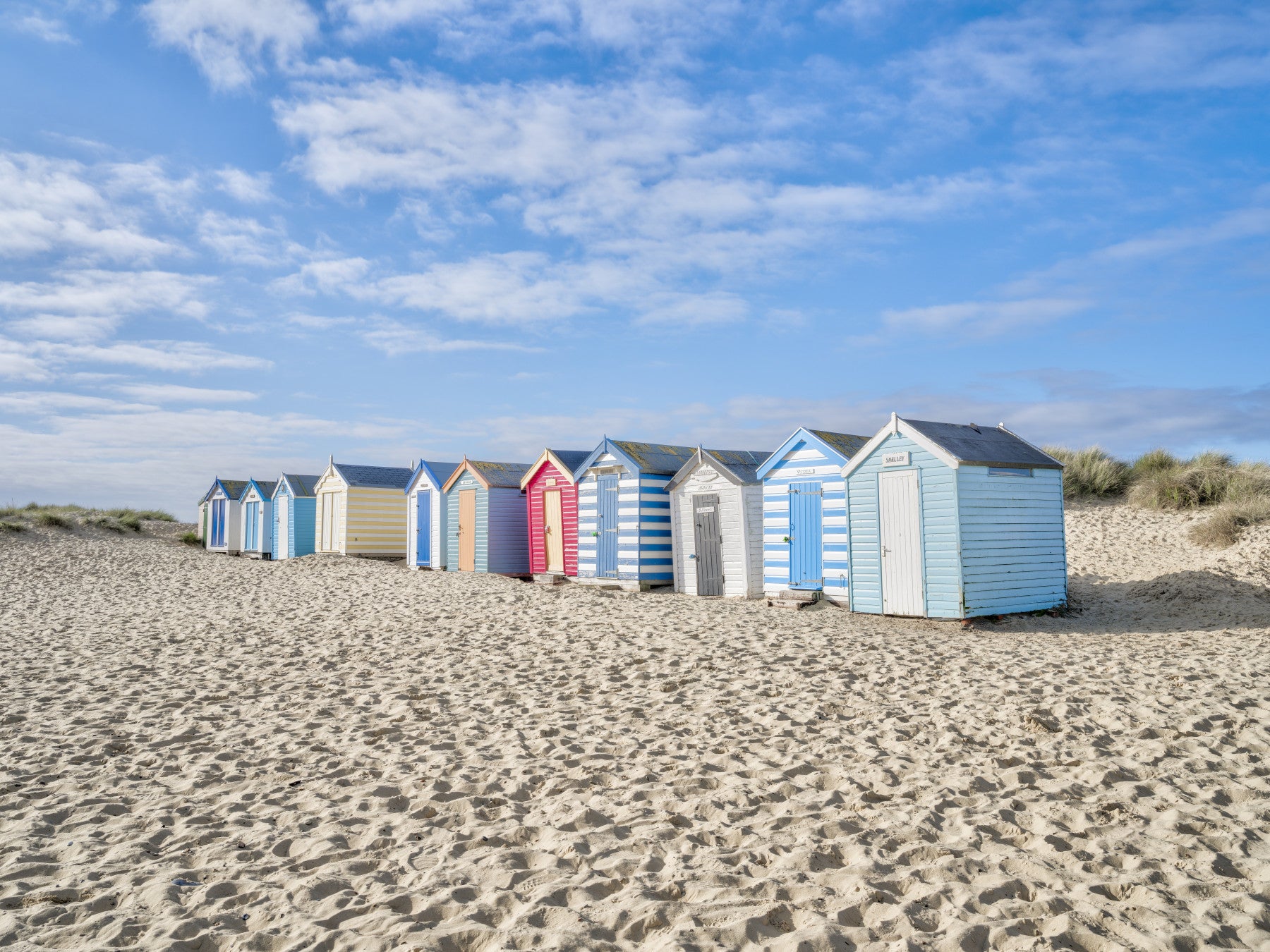 Fresque murale Vibrant Coastal Sheds