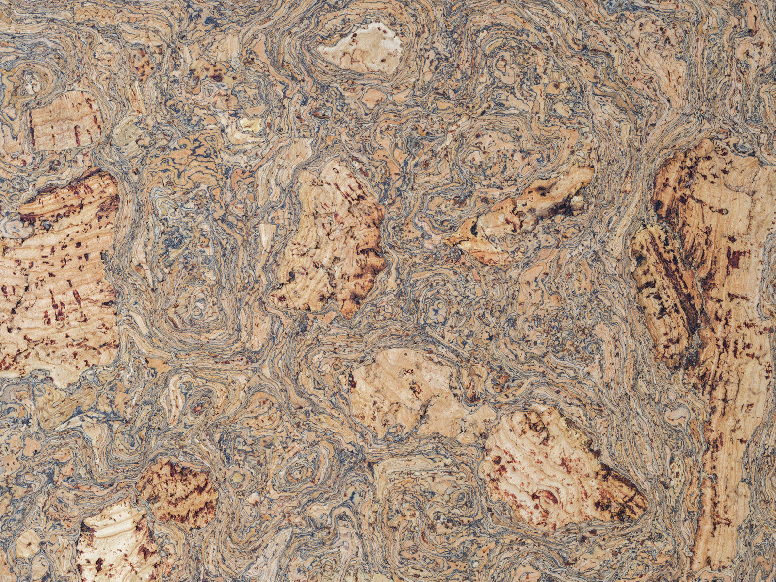Swirling Natural Bark Mat Wall Mural