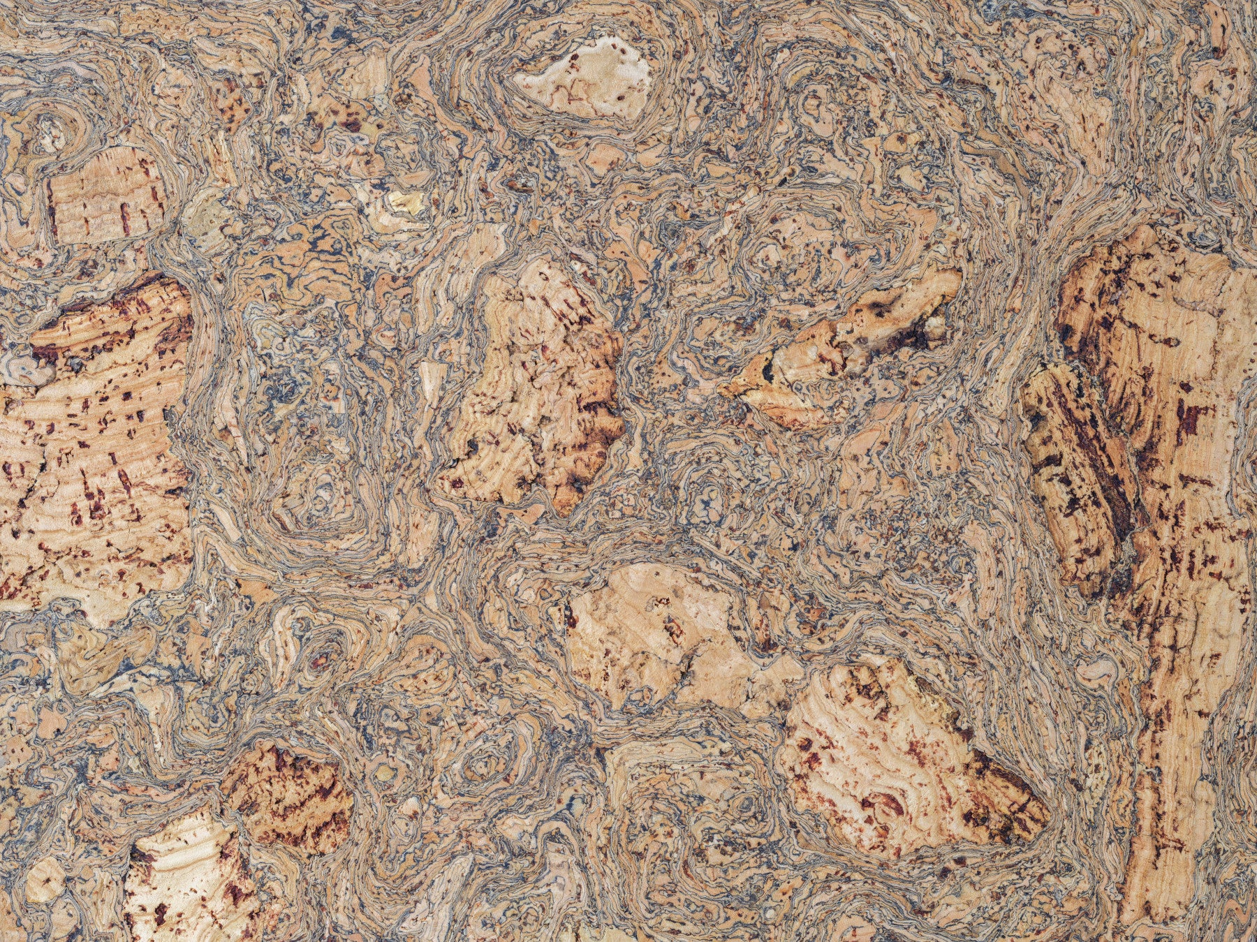 Swirling Natural Bark Mat Wall Mural