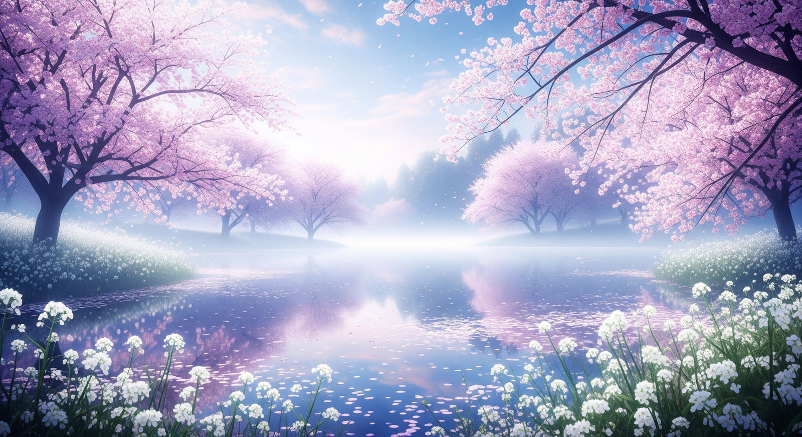 Cherry Blossom Serenity Wall Mural