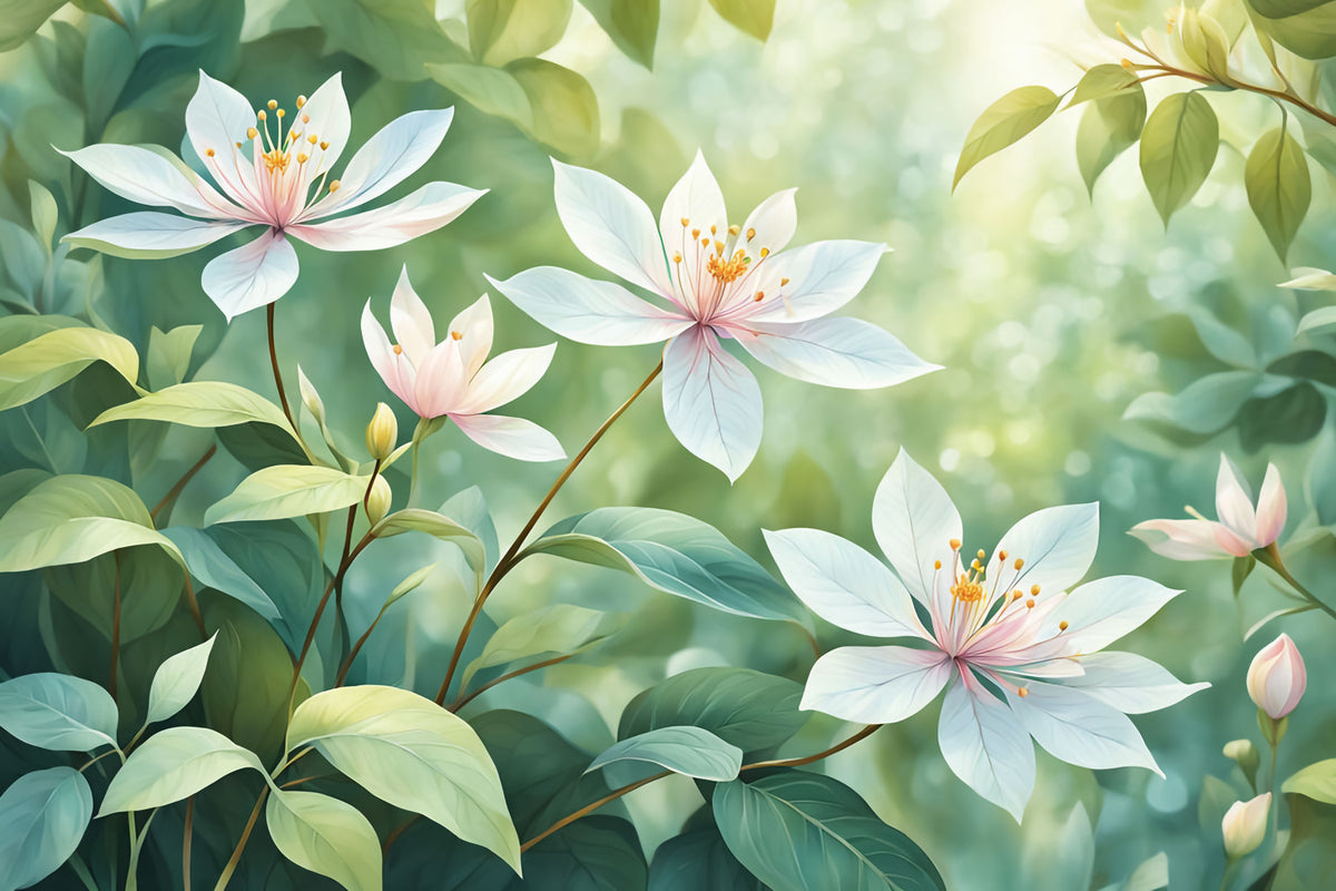 Floral Serenity Wall Mural in your room