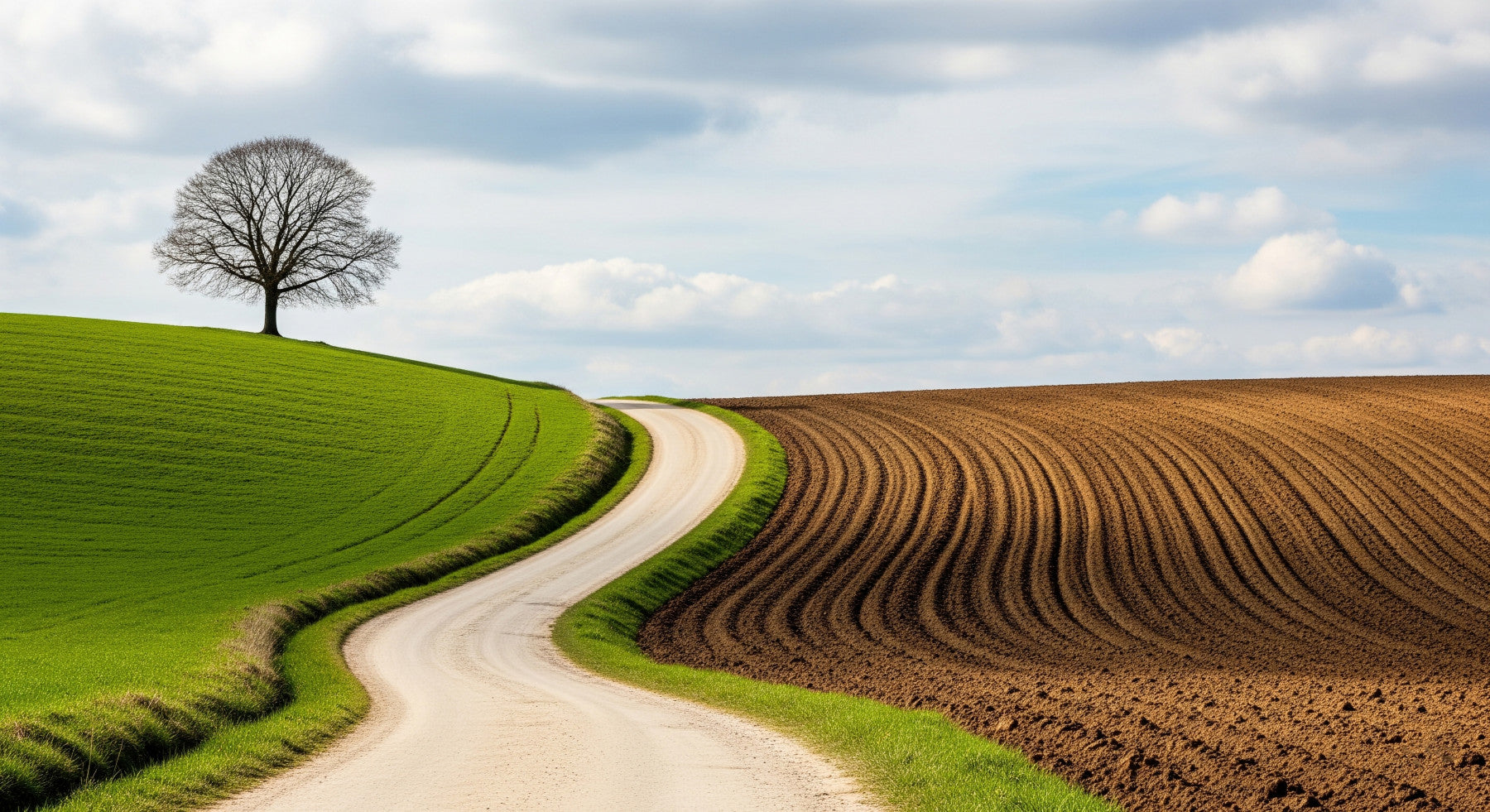 Rural Curve Wall Mural in your room — zoomed